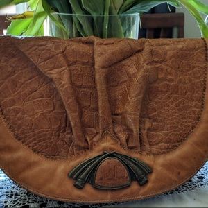 Sharif large clutch hobo handbag. Authentic